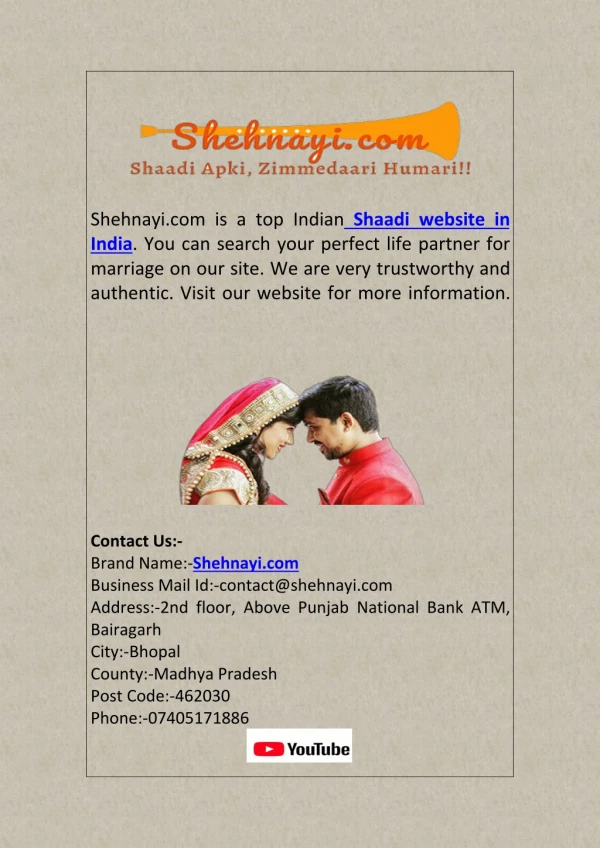Shaadi Websites in India | shehnayi.com