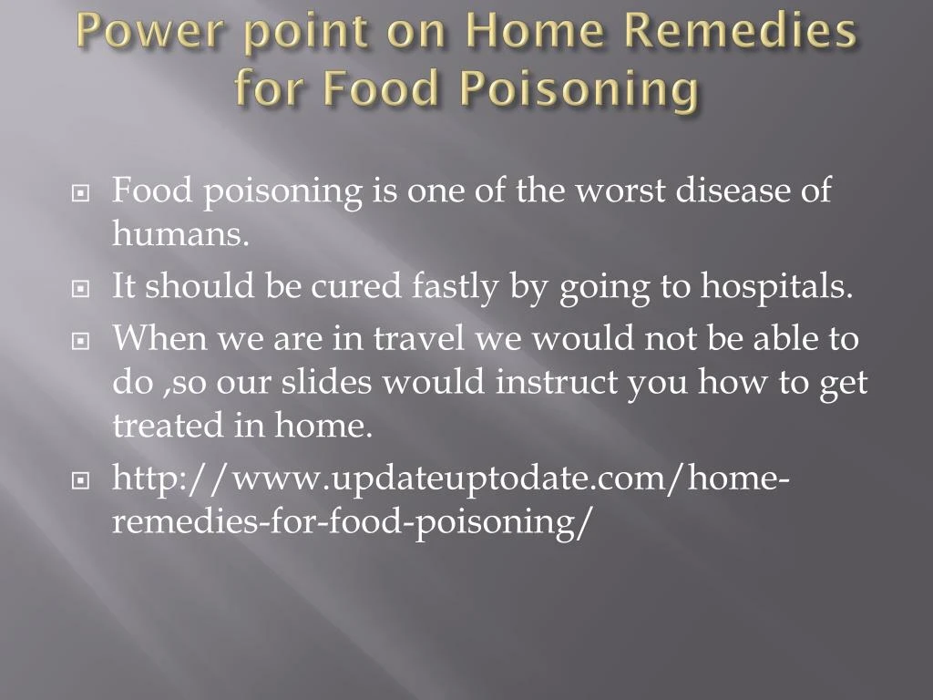 power point on home remedies for food poisoning