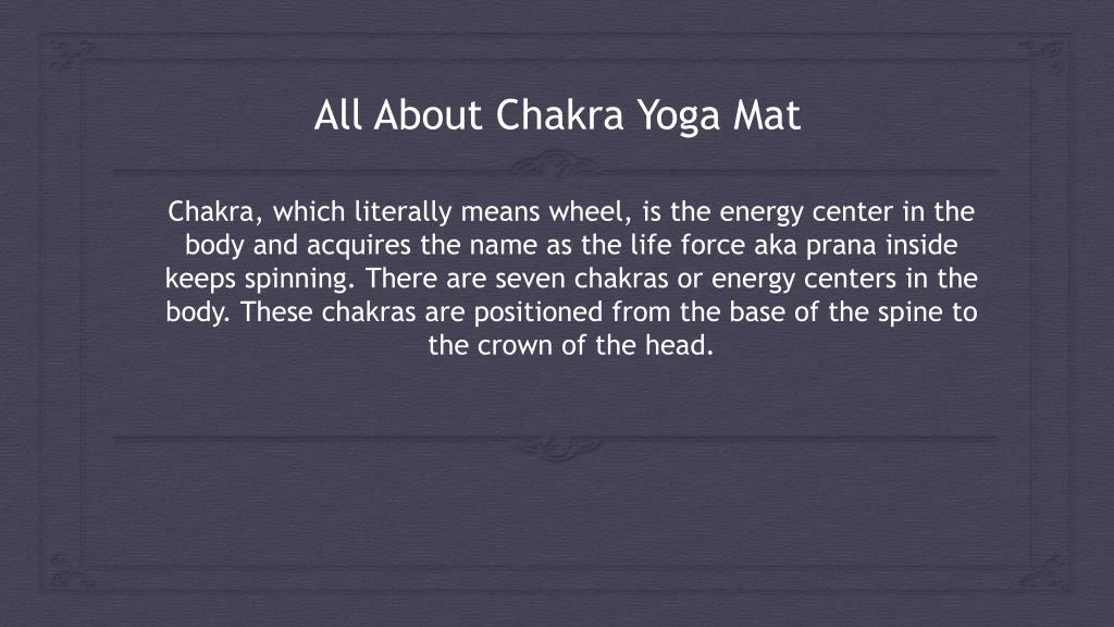 all about chakra yoga mat