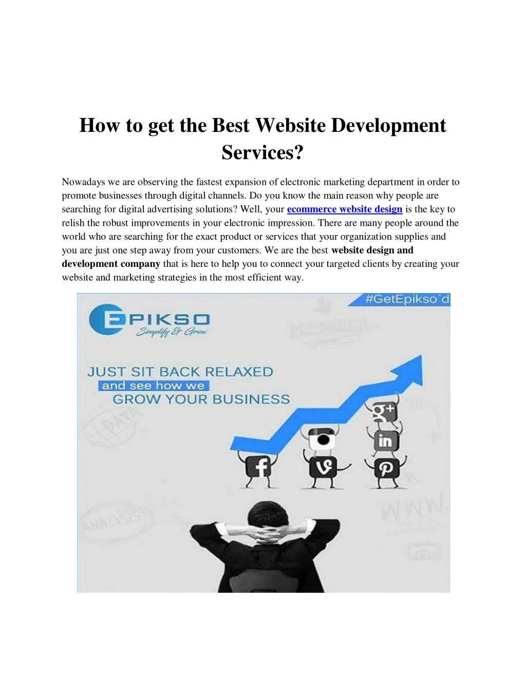how to get the best website development services