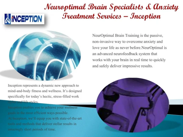 Neuroptimal Brain Specialists & Anxiety Treatment Services – Inception