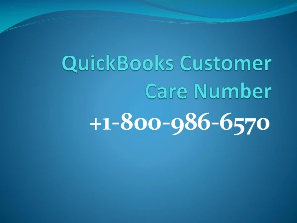 QuickBooks Tech Support Phone Number