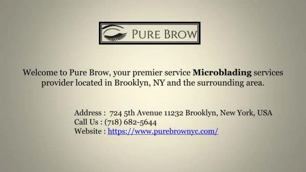 Microblading Eyebrows Brooklyn - Pure Brow NYC