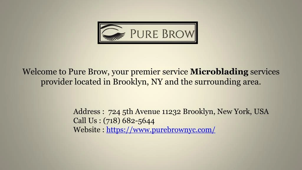 welcome to pure brow your premier service