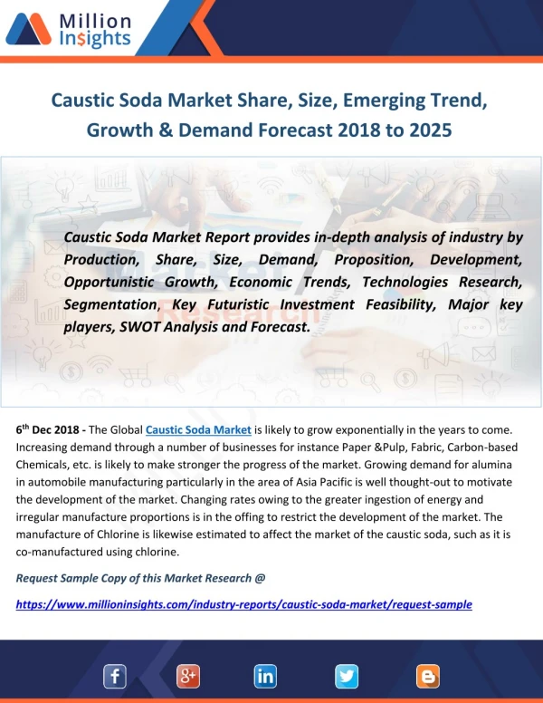 Caustic Soda Market Share, Size, Emerging Trend, Growth & Demand Forecast 2018 to 2025