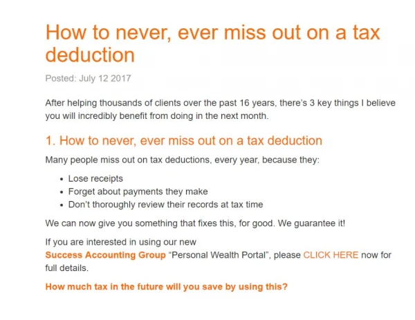 How to never, ever miss out on a tax deduction