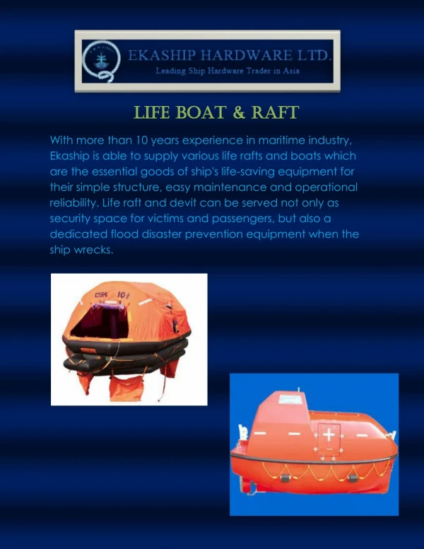 Ekaship - Life Boat & Raft
