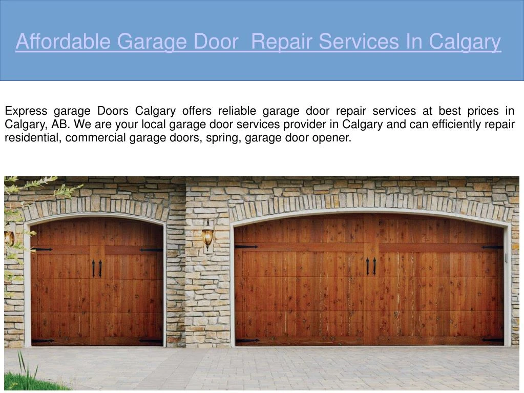 affordable garage door repair services in calgary