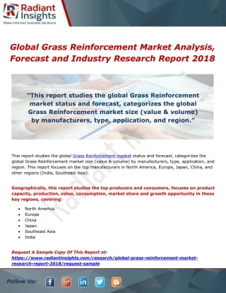 Global Grass Reinforcement Market Analysis, Forecast and Industry Research Report 2018 - slide 1