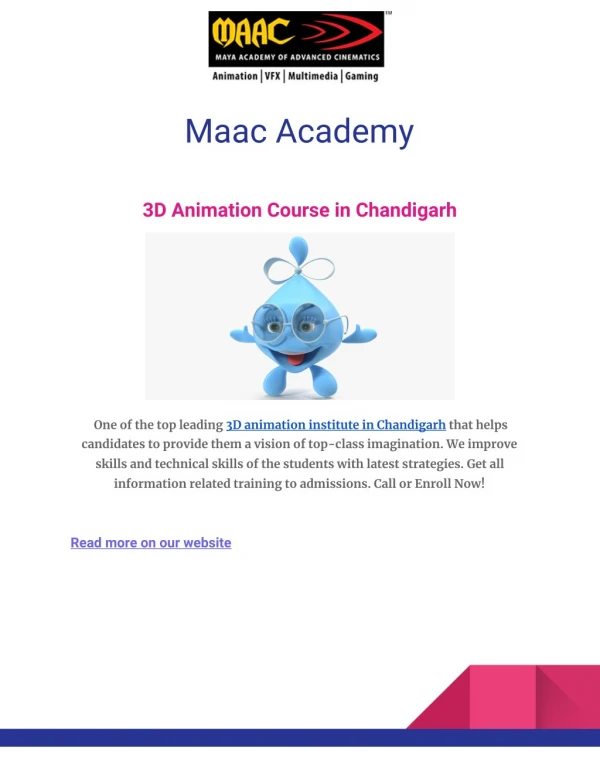 3D Animation Course in Chandigarh - Join Now