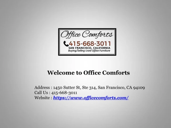 Affordable Furniture San Francisco - Office Comforts