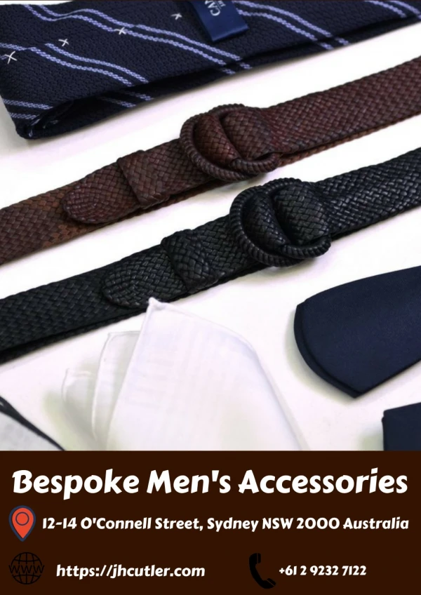 Bespoke Men's Accessories - An extension of the finest luxury.
