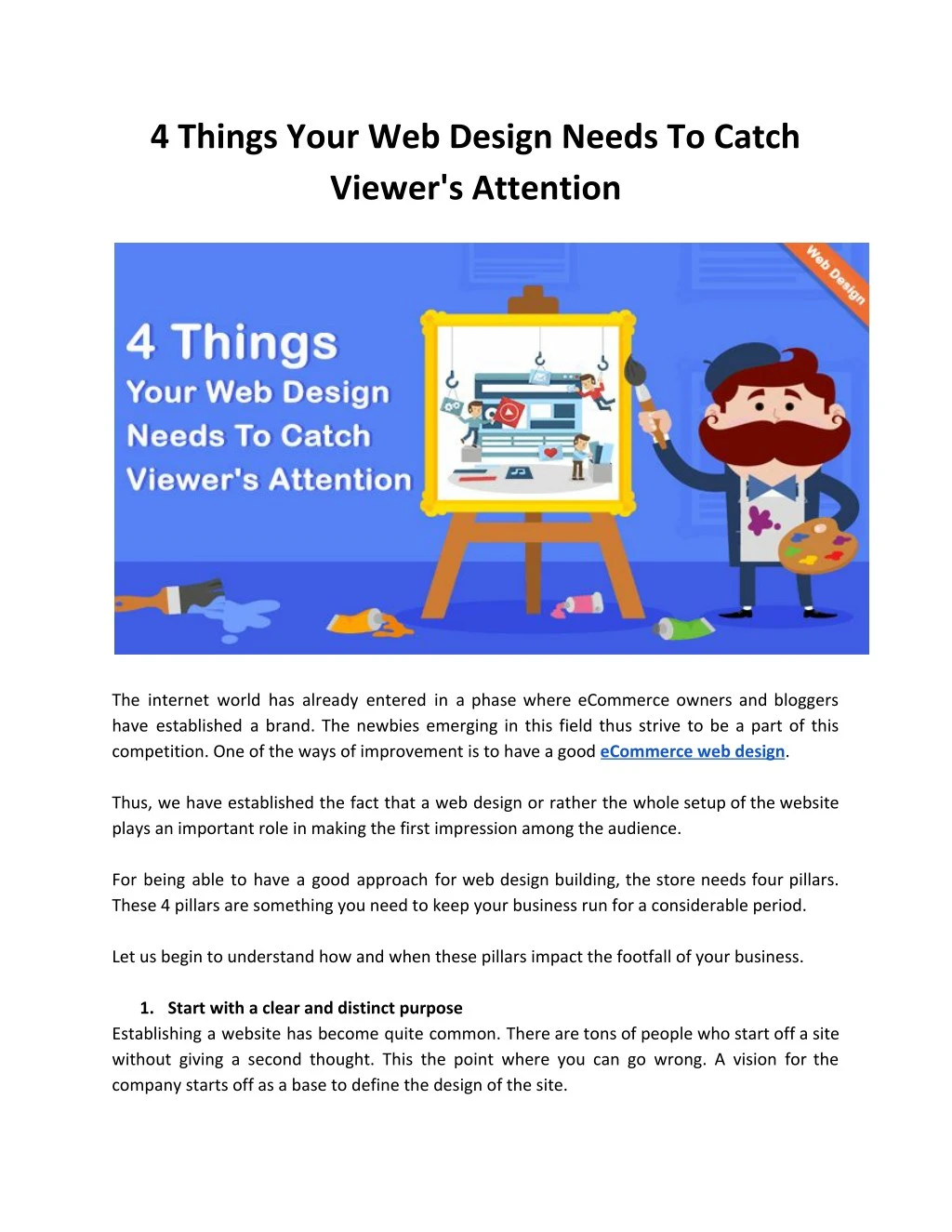4 things your web design needs to catch viewer
