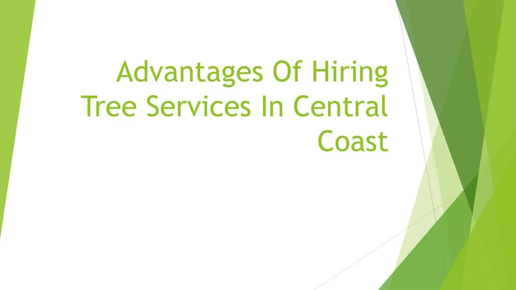 advantages of hiring tree services in central coast