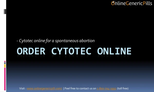 Order cytotec online