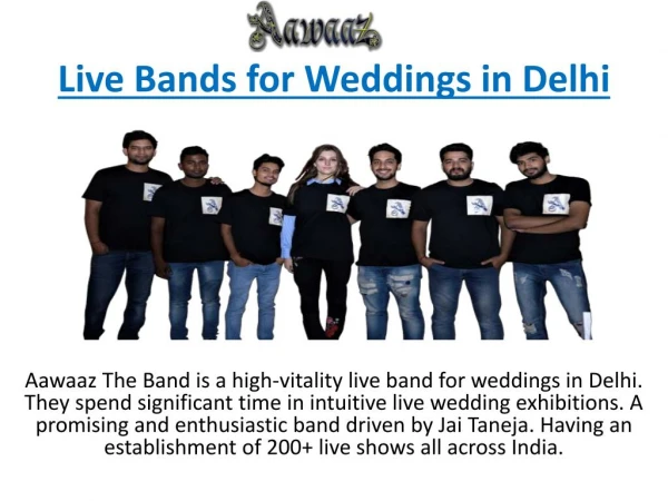 Live Bands for Weddings in Delhi