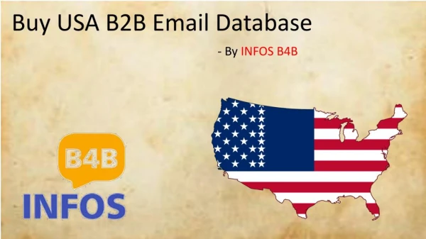 Buy USA Business Email List | USA B2B Email Database | Infos B4B