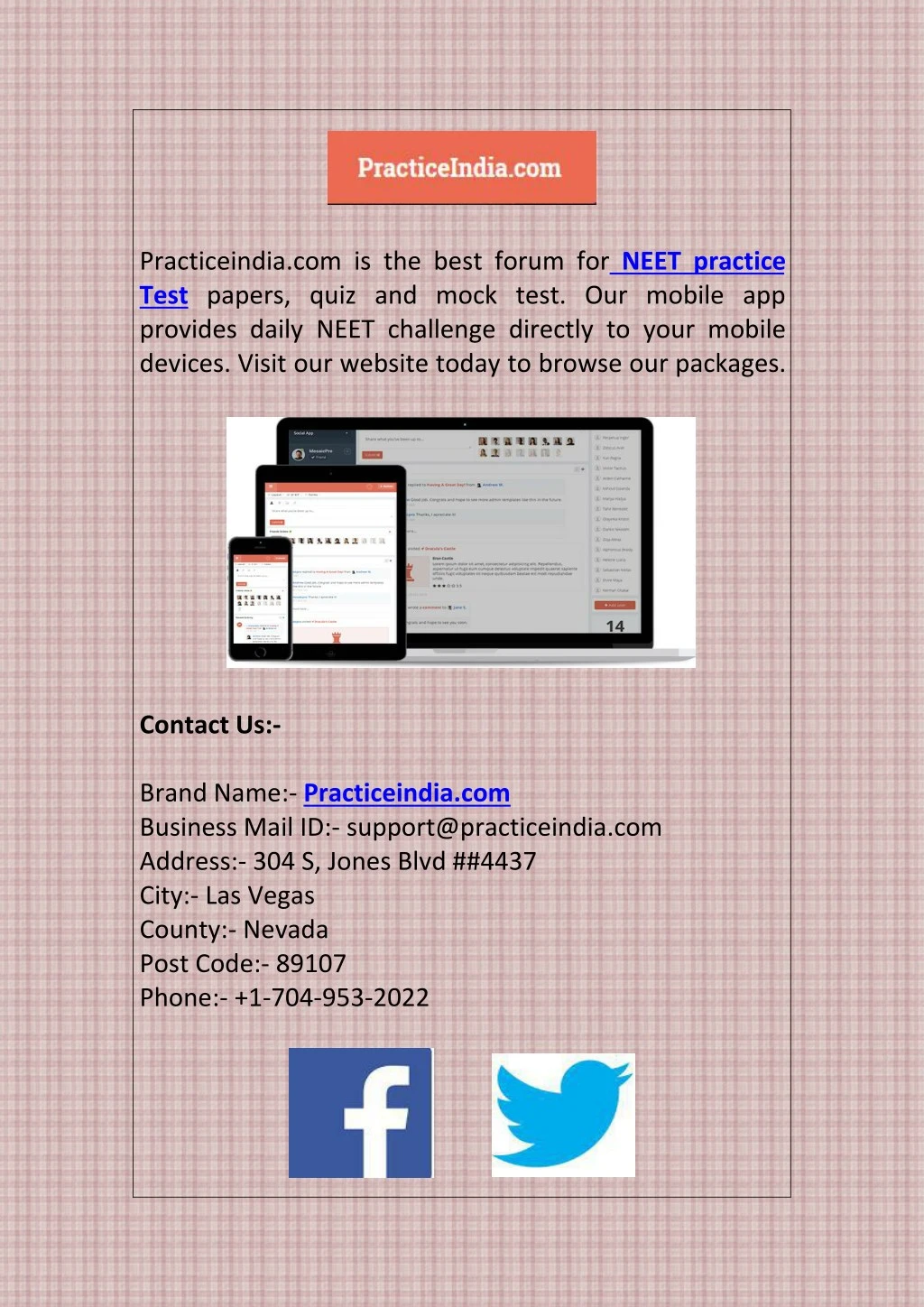 practiceindia com is the best forum for neet