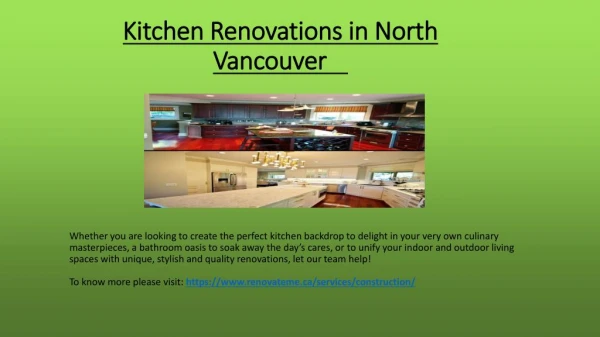 Kitchen renovations in North Vancouver