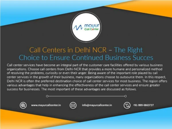 Call Center Services in Delhi NCR