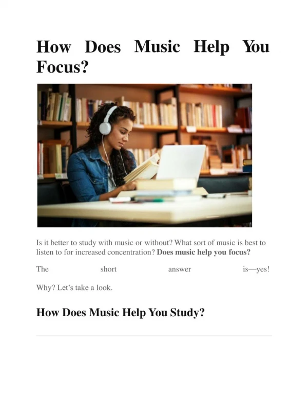 music focus