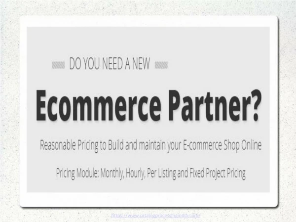 Do you need ecommerce partner - Outsource Data Entry Services