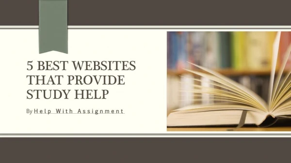 5 Best Websites That Provide Study Help