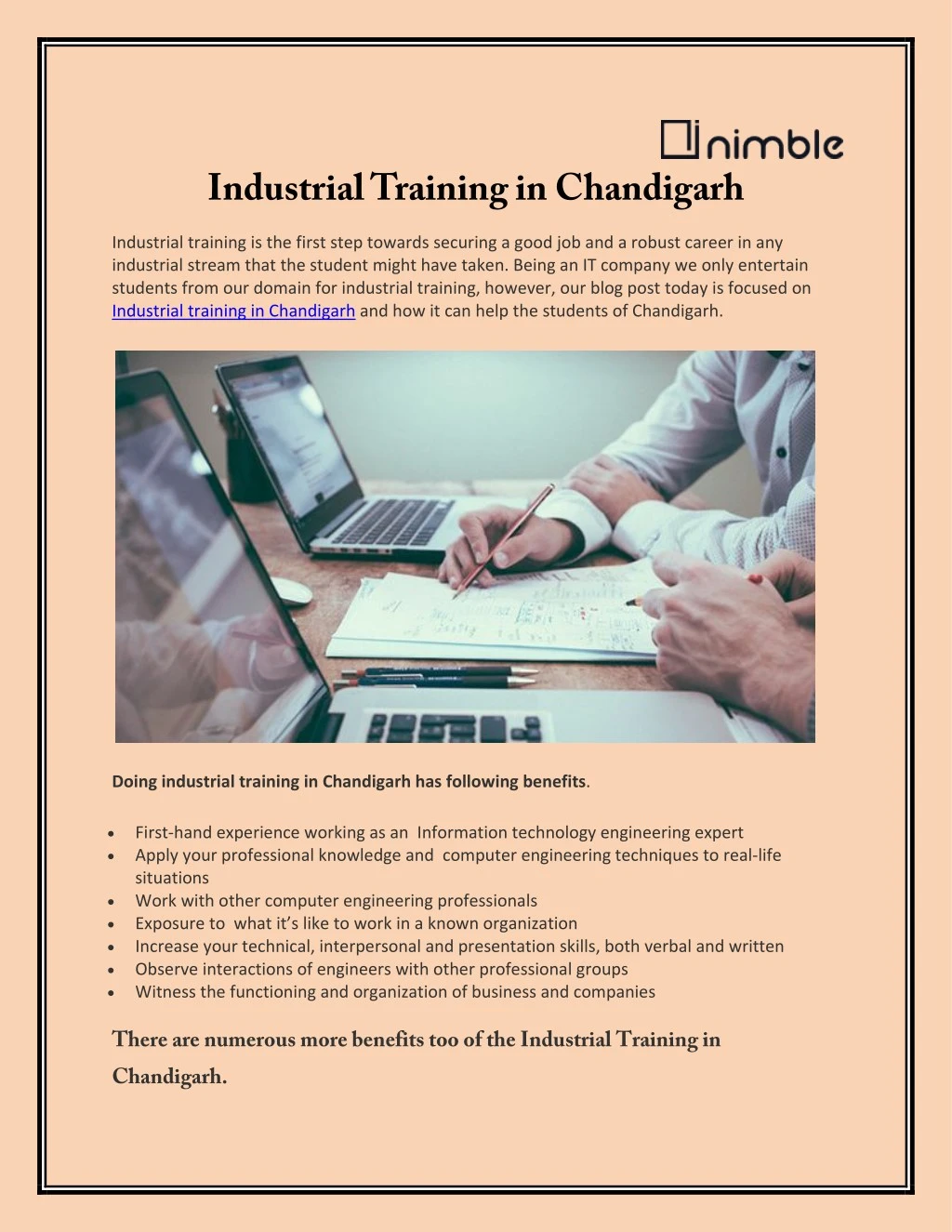 industrial training in chandigarh industrial