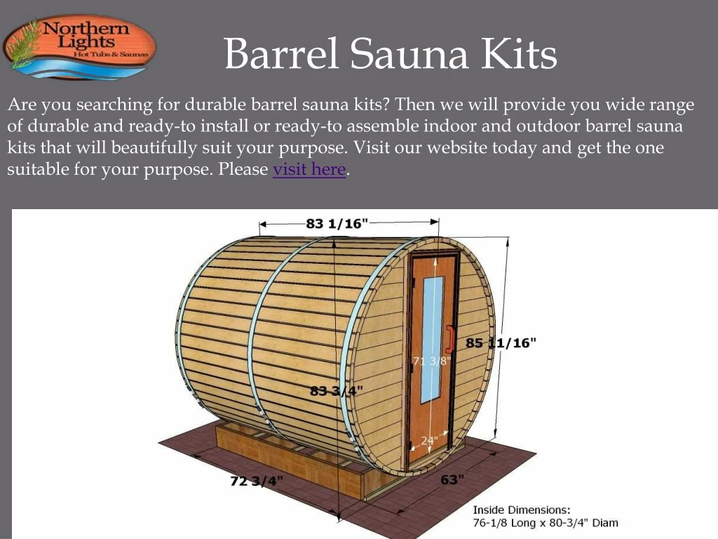 barrel sauna kits