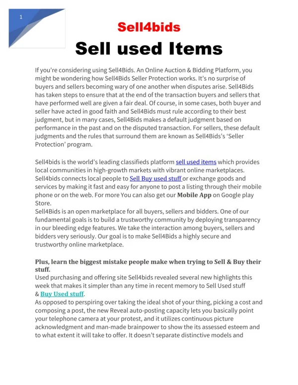 sell used items - Buy used stuff