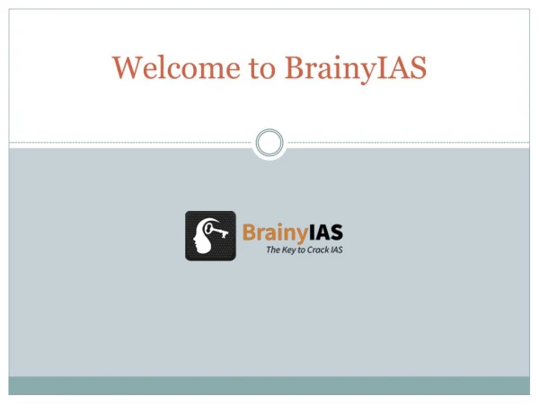 Welcome to Brainy IAS