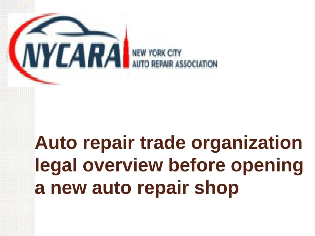 auto repair trade organization legal overview