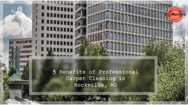 5 Benefits of Professional Carpet Cleaning in Rockville, MD