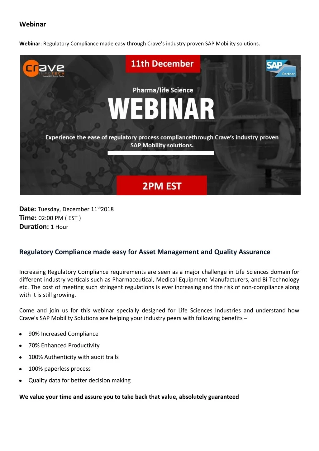 webinar webinar regulatory compliance made easy