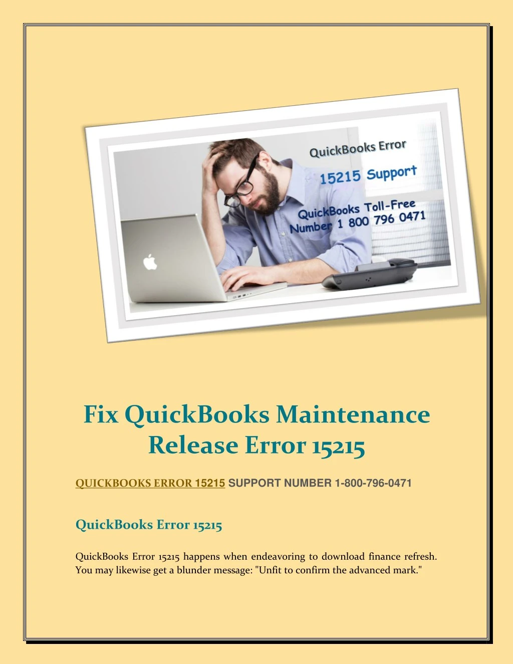 fix quickbooks maintenance release error 15215