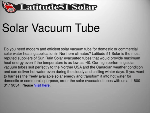 Best High Quality Solar Vacuum Tube