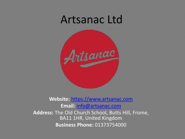 Website design and development Bristol – Artsanac Ltd.