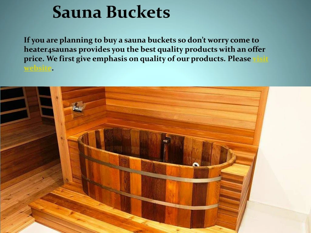 sauna buckets