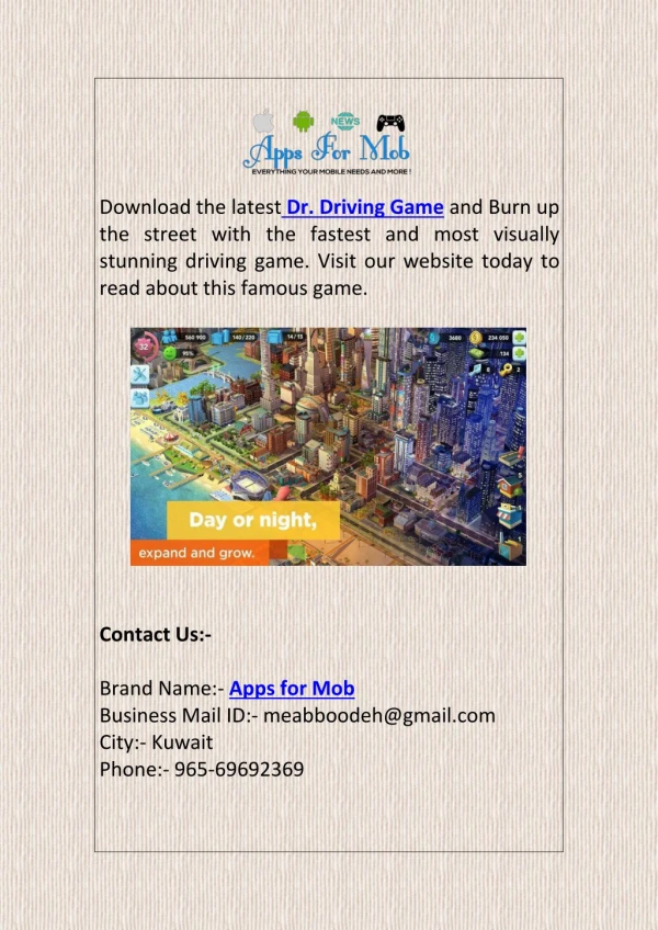 Dr. Driving Game | Apps for Mobile