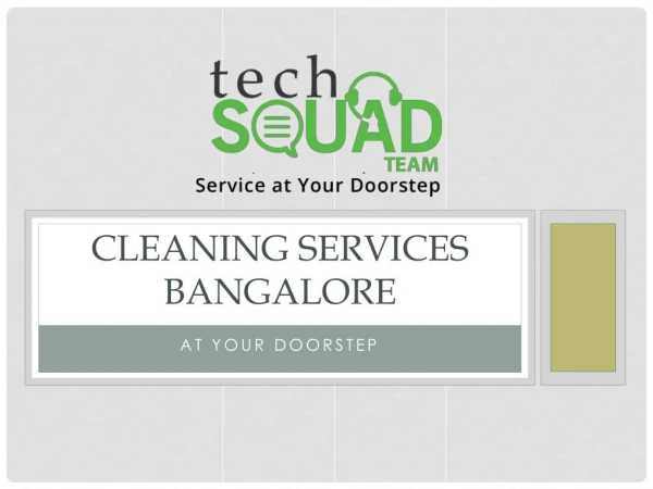 Cleaning Services in Bangalore