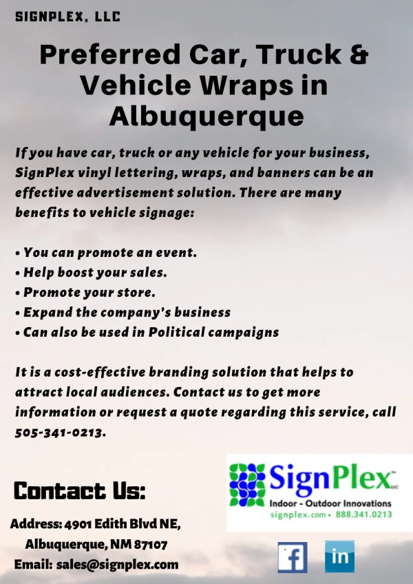 Preferred Car, Truck & Vehicle Wraps in Albuquerque