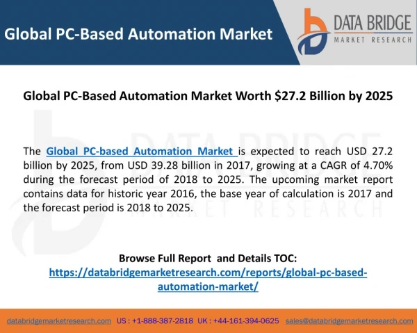 Global PC-Based Automation Market Worth $27.2 Billion by 2025