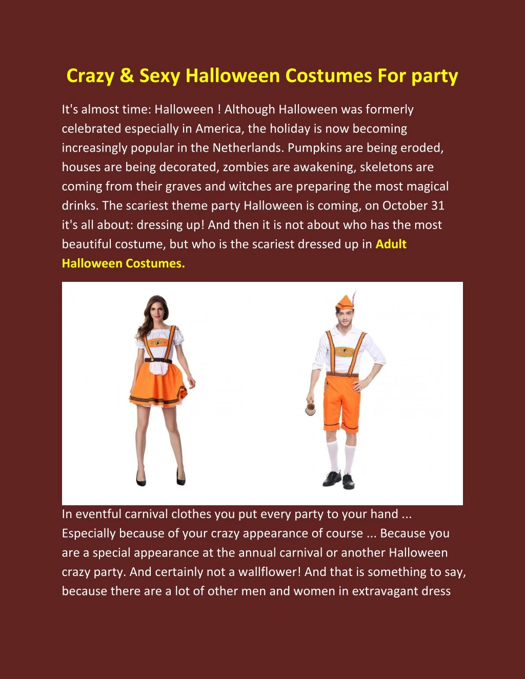 crazy sexy halloween costumes for party
