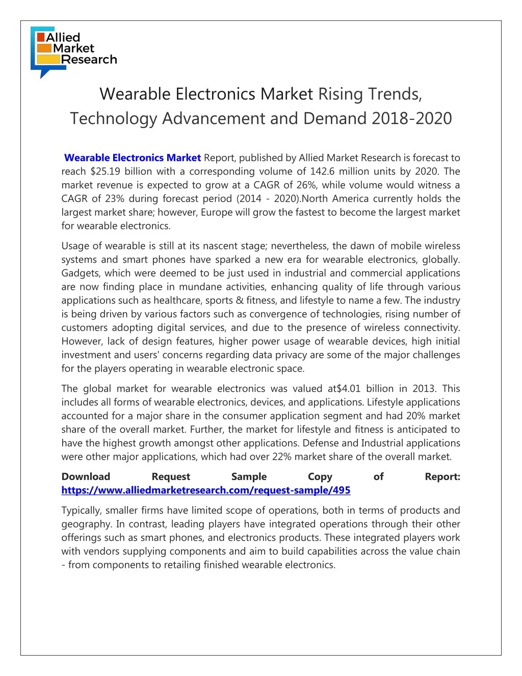 wearable electronics market rising trends