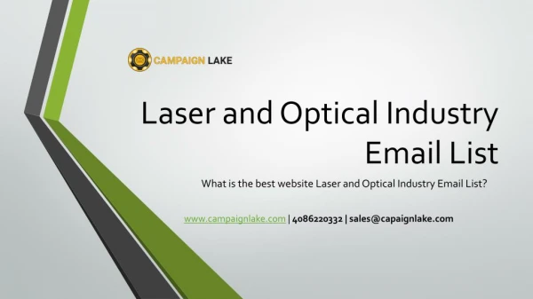 Laser and Optical Industry Executives Email List | Optical Database