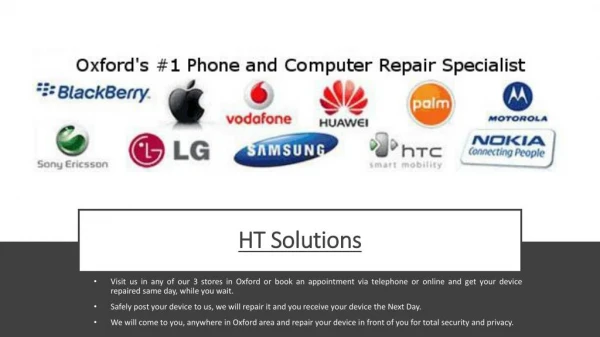 HT Solutions - Mobile Repairing Center Oxford