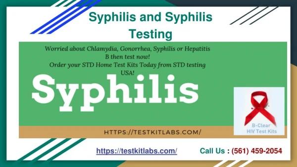 Syphilis and Syphilis Testing