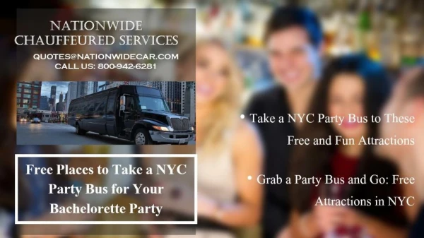 Free Places to Take a NYC Party Bus for Your Bachelorette Party