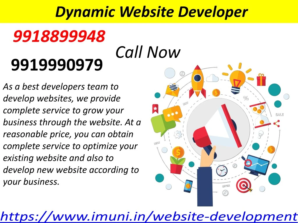 dynamic website developer 9918899948 9919990979