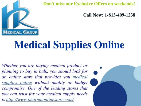 Best Online Medical Supplier in USA - HR Medical Group